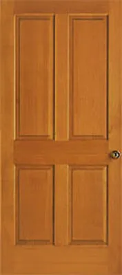 4 Panel Raised Clear Stain Grade Hemlock Solid Core Interior Wood Doors Door • $347