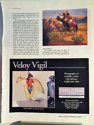 Veloy Vigil Art Piece Vtg Orig  1996 Advertisement • $17.24