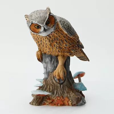 Maruri USA -  GREAT HORNED OWL Porcelain Figurine 1983 Limited Edition 105/1200 • $69.95