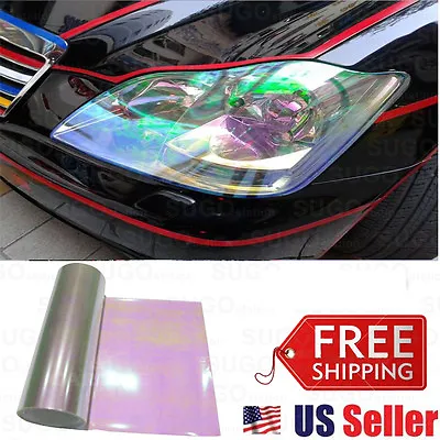 12 X60  Chameleon Neo Pearl Color Headlight Tail Fog Lamp Tint Tinted Film Wrap • $14.07