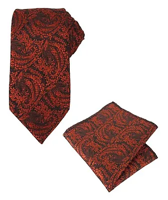 Boy Mens Suit Swirls Paisley Tie & Hanky Sets For Weddings Formal Occasions • £6.99