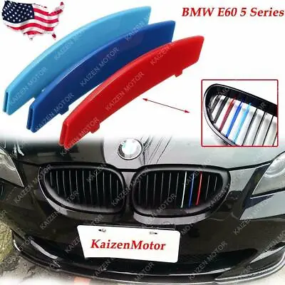 $18.96 • Buy ///M-Sport Tri-Color Grille Insert Trim For BMW E60 5 Series Center Kidney Grill