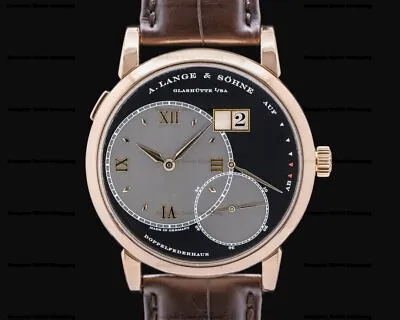 A. Lange And Sohne 115.031 Grand Lange 1 18K Rose Gold Black Dial • $25900