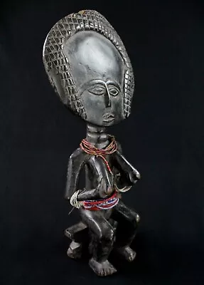 Art African Tribal Statue Of Fertility Ashanti Asante - Coin Altar - 38 CMS • $600.96