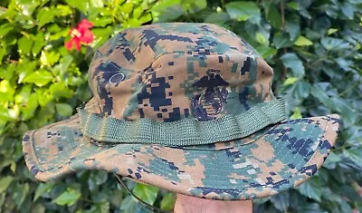 USMC Marines Woodland MARPAT Field Cover Boonie Hat • LARGE • NEW NWOT • $24.99