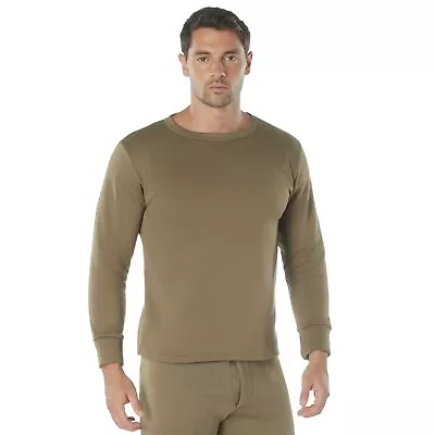 Rothco ECWCS Poly Crew Neck Top - Coyote Brown Extreme Cold Weather Undershirt • $29.99