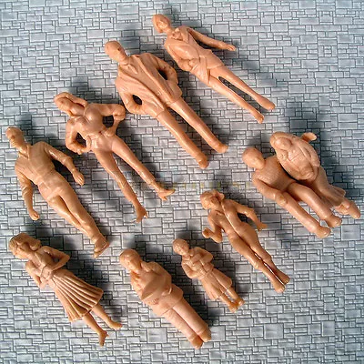 50 Pcs G Scale UnPainted Figures 1:24 People 10 Different Poses Passengers LGB • £17.99