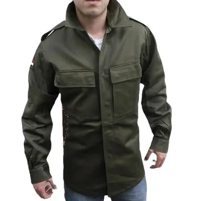 NEW Mens Military Field Army Combat Jacket Shirt BDU Coat Vintage Surplus Large • £18.99