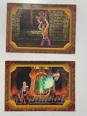 Vintage 1995 Mortal Combat 3 Arcade Game Code Jax Kano SkyBox 2 Piece Cards • $39.50