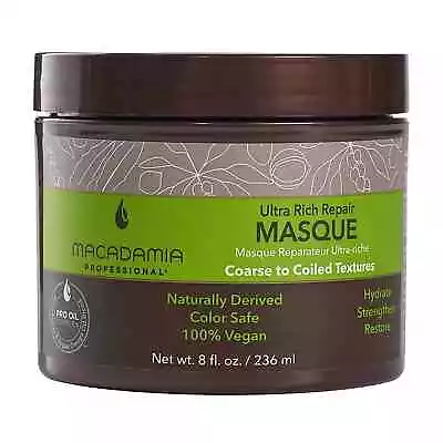 Macadamia Ultra Rich Repair Masque Coarse To Coiled Texture 8 Oz 2F2 • $15.37