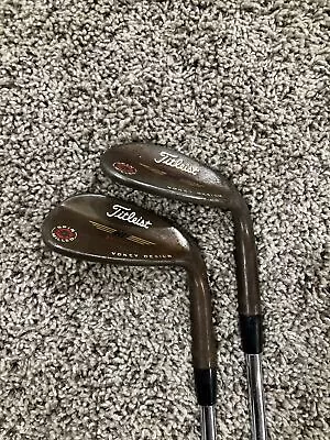 Titleist Vokey Spin Milled Oil Can Raw Wedge Set 56 60 Sand Lob Steel RH • $99.95