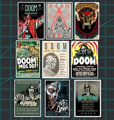 MF DOOM Concert Poster Stickers - Set Of 9 - Matte Vinyl - Madvillain Rap HipHop • $5.95