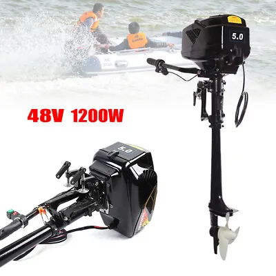 HANGKAI 1200W 5HP Outboard Motor Fishing Boat Engine Propeller Heavy Duty 48V • $250