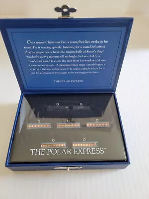 2005 Hallmark Polar Express Die-Cast 7 Piece Miniature Train Set With Case • $29