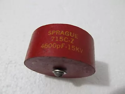 Sprague 4600pf 15KV High Voltage Capacitor 715C-Z Doorknob • $39.99