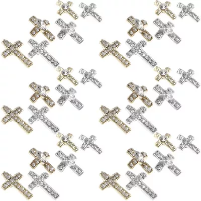  60 Pcs Cross Nail Polish Simple Decor Rhinestones For Nails • $10.93