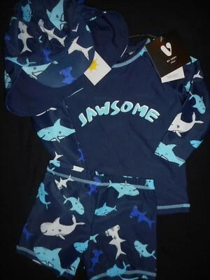 £7.99 • Buy Boys 'VERY' UV-Protection TOP, SWIM SHORTS & CAP SET, AGE 12-18 MONTHS, NWT