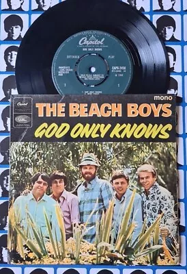 Beach Boys Mono God Only Knows UK EP 1966 PS 7  Vinyl Sloop John B W It Be Nice • $30