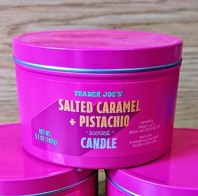 Trader Joes 🔥Salted Caramel And Pistachio CANDLE 5.7 Oz New Smells Awesome NEW • $4.95