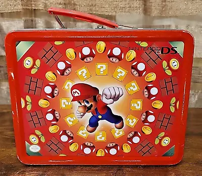 Super Mario Bros Nintendo DS Metal  Case Tin Lunch Box Empty Collectible • $10.75