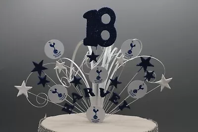 Tottenham Spurs Football Birthday Cake Topper Any Age Colours Stars On Wires 002 • £14.99