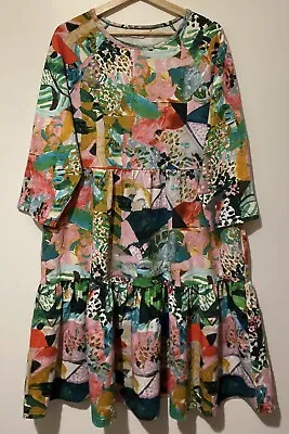 $160 • Buy Gorman Tallebudgera Tee Dress Size 10 Fits Up To A Small 14