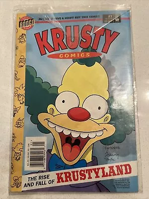 KRUSTY COMICS # 1 BONGO 1995 NEWSSTAND VARIANT The SIMPSONS TV SERIES CLOWN • $6.99