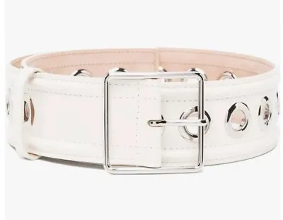 NWT $1290 Alexander McQueen Large  Eyelet Leather Stunning Waist Belt Medium • $455