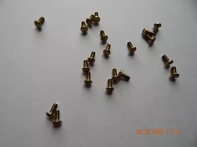 BRASS PAN HEAD SLOTTED MACHINE SCREWS. 8/32 X 3/8  24 PCS. NEW • $8.98