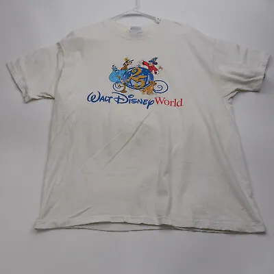 Walt Disney World 25th Anniversary Graphic Shirt Mickey Double Sided XL - ISSUES • $14.95