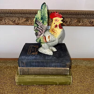 Vintage Ucagco (Vcagco) Colorful Rooster Figurine 1960's Japan 8  Tall • $19.20