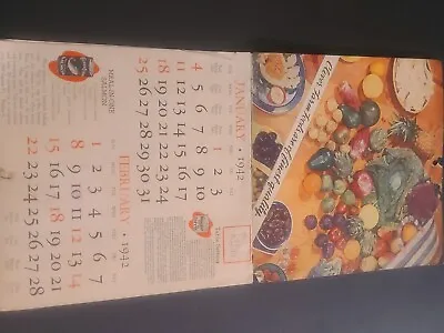 Vintage Clover Farm Foods/Stores 1942 Christmas Calendar (MISSING 4 MONTHS) • $30