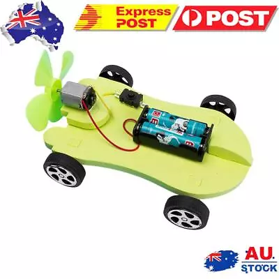 DIY Wind Power Car Assembly Model Kit Kids Physical Science Experiments Toy Set • $8.89