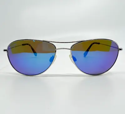 MAUI JIM Polarized Sunglasses MJ 245-17 Baby Beach Silver  Grey H9137 • $52.48