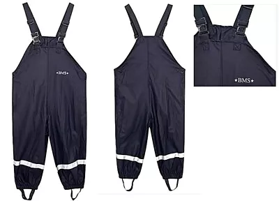 £10.99 • Buy Childrens Waterproof Trousers Dungarees Reflective Strips Boy Girls 1 - 10 Years