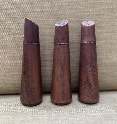 Vintage Mid Century Modern Wood Salt And Pepper Shakers Set • $20