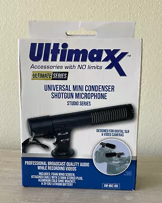 Ultimaxx Universal Mini Condenser Shotgun Microphone UM-MIC100 New Factory Seal • $10