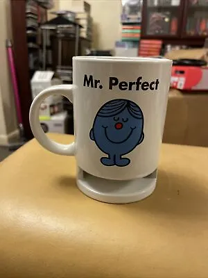 MR Men Mug MR Perfect MR Men Coffee Mug With Cookie Slot At The Bottom VGC • £10.99