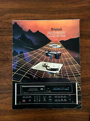 McIntosh MCD7007 CD Player 2 Pg Foldout Dealer Brochure Original • $14.97