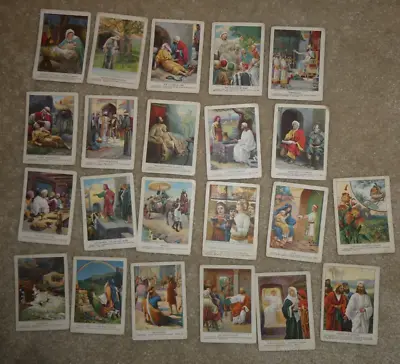 Lot Of 22 Vintage 1918-1919 Little Bible Lesson Picture Cards • $88