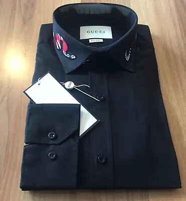 Gucci Men's Long Sleeve Button Down Collar Neck Cotton Shirt Size Large • $145