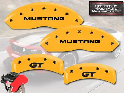 1999-2004 Ford  Mustang GT  Base Front Rear Yellow MGP Brake Disc Caliper Covers • $289