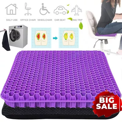 $22.98 • Buy Orthopedic Gel Seat Cushion Pad Double Thick Chair Pad For Car Office Wheelchair