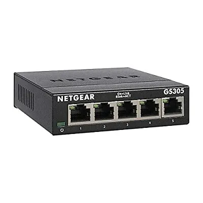 NETGEAR 5 Port Gigabit Ethernet Network Switch Hub LAN Network Internet Splitter • £23.98