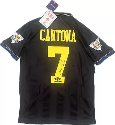Signed Eric Cantona Manchester United Football Shirt With Photo Proof And Coa • £190