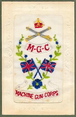 WW1 Machine Gun Corps. MGC Regimental Silk Postcard C1916. Excellent Condition. • $32.33