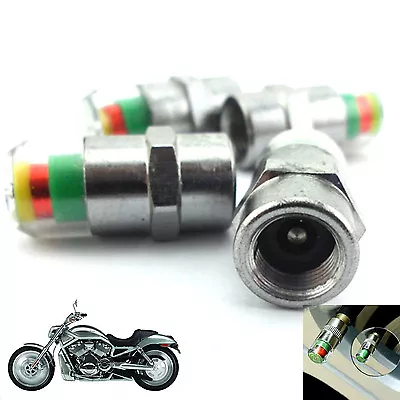 2 Pcs Motorcycle Tire Pressure Monitor Valve Stems Caps Covers Sensor For Harley • $4.23