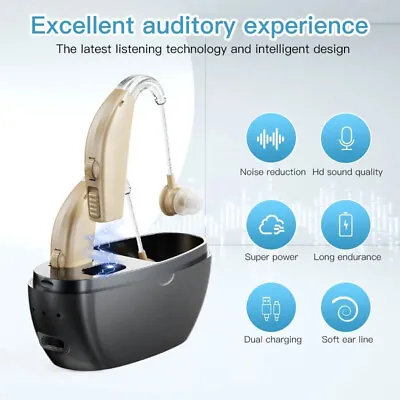 Rechargeable Digital Hearing Aid Severe Loss Ear Aid HIGH-POWER Sound Amplifier • $53.99