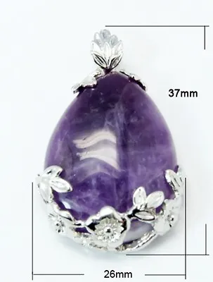 AMETHYST GEMSTONE JEWELLERY OVAL PENDANT Etc... (see Drop Down Menu) • $3.86