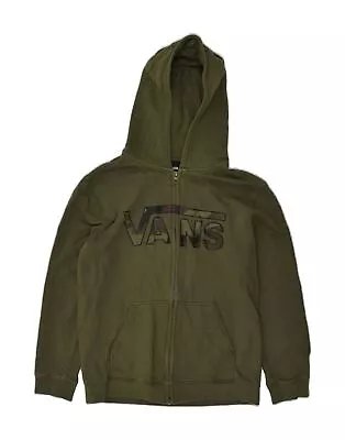 VANS Womens Graphic Zip Hoodie Sweater UK 18 XL Green BE55 • £21.05